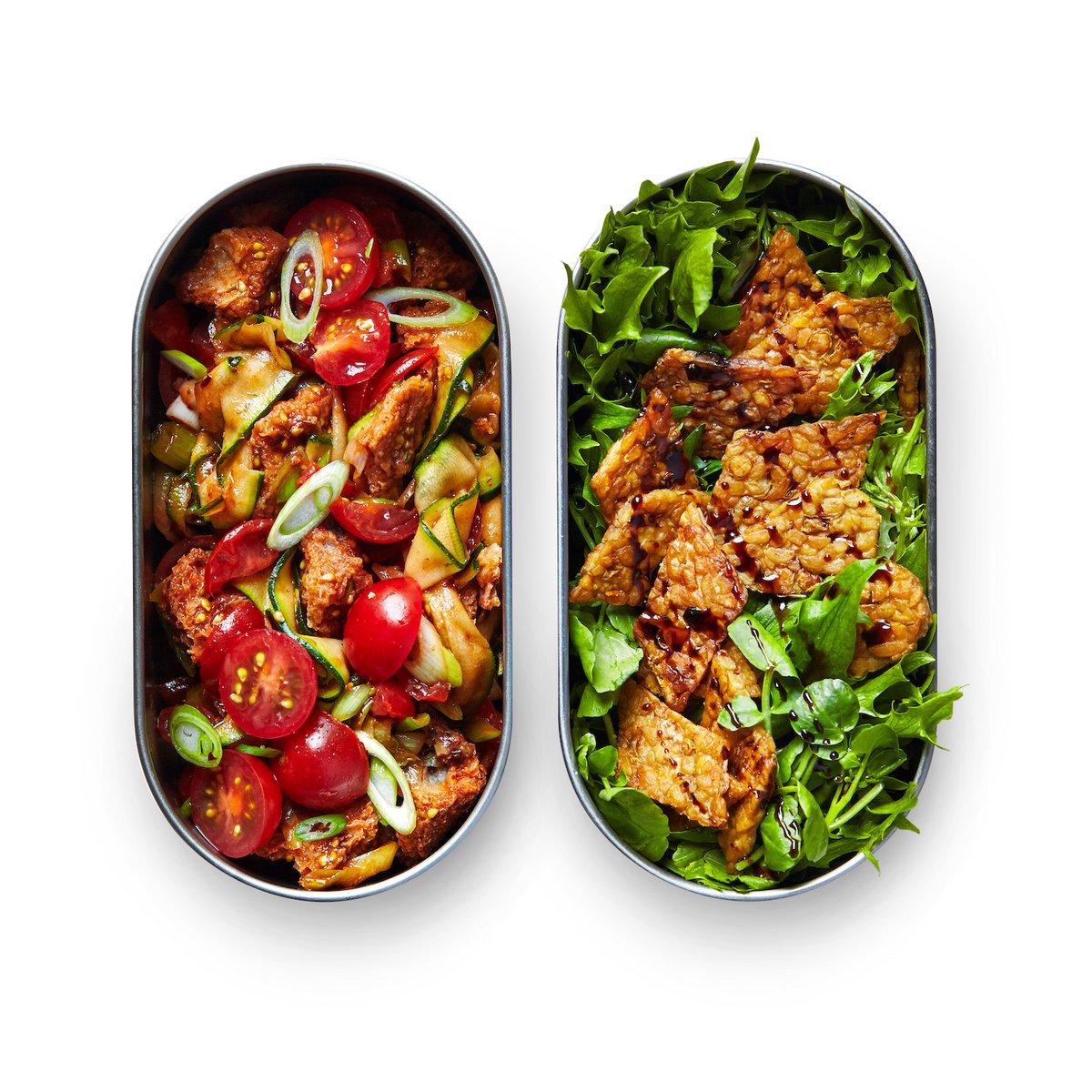 NERO + BLUM Portapranzo Bento Inox | Emillabile | 2x500ml | Gris