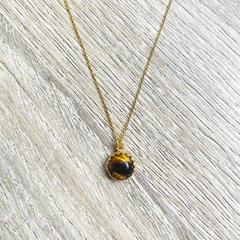 Margaux collana in pietra naturale argento dorato