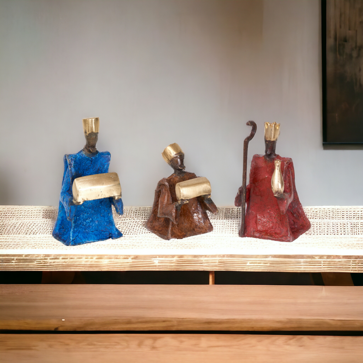 Lourds trois rois | Bronze | par Hamidou