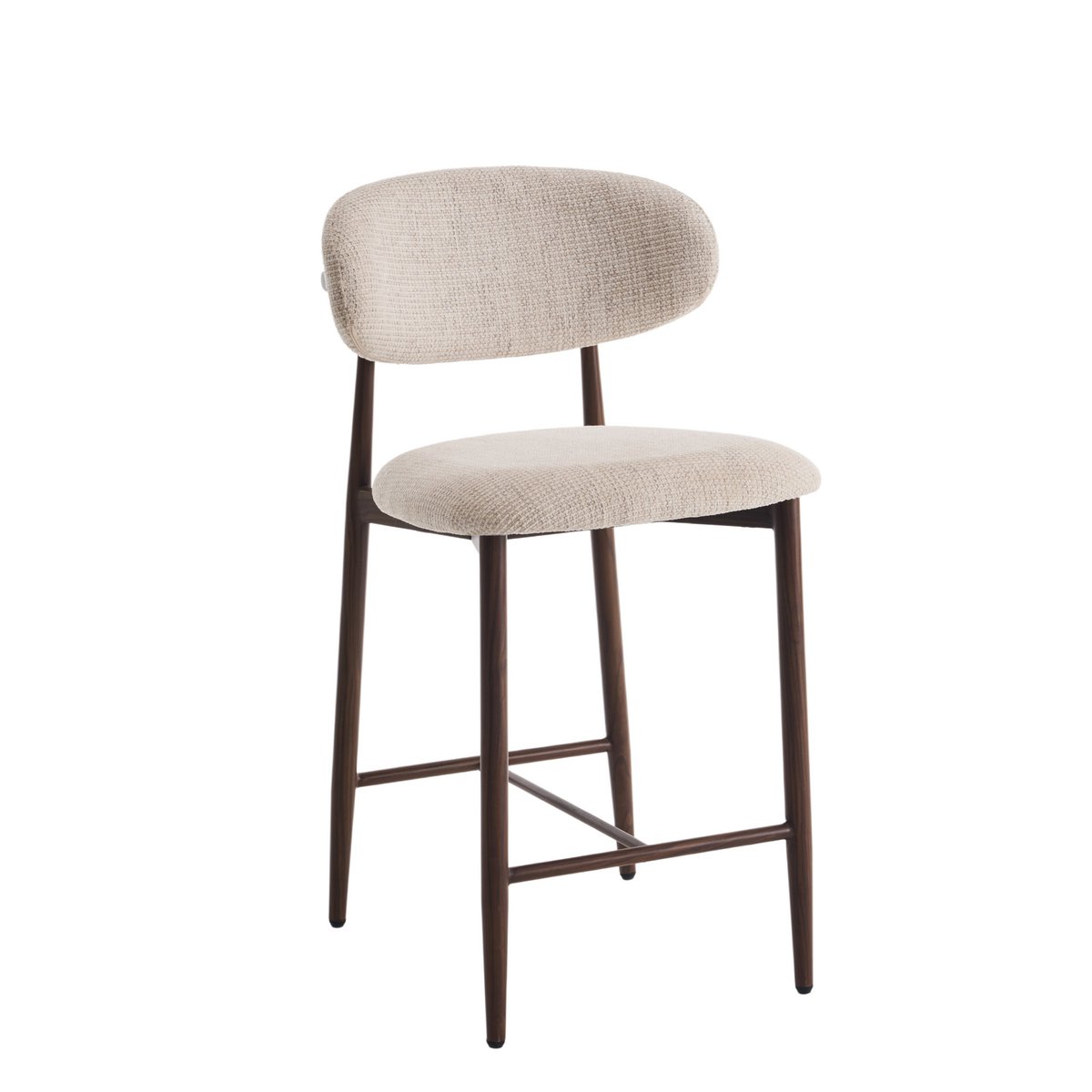 Bar chair Celia Beige Walnut Santi