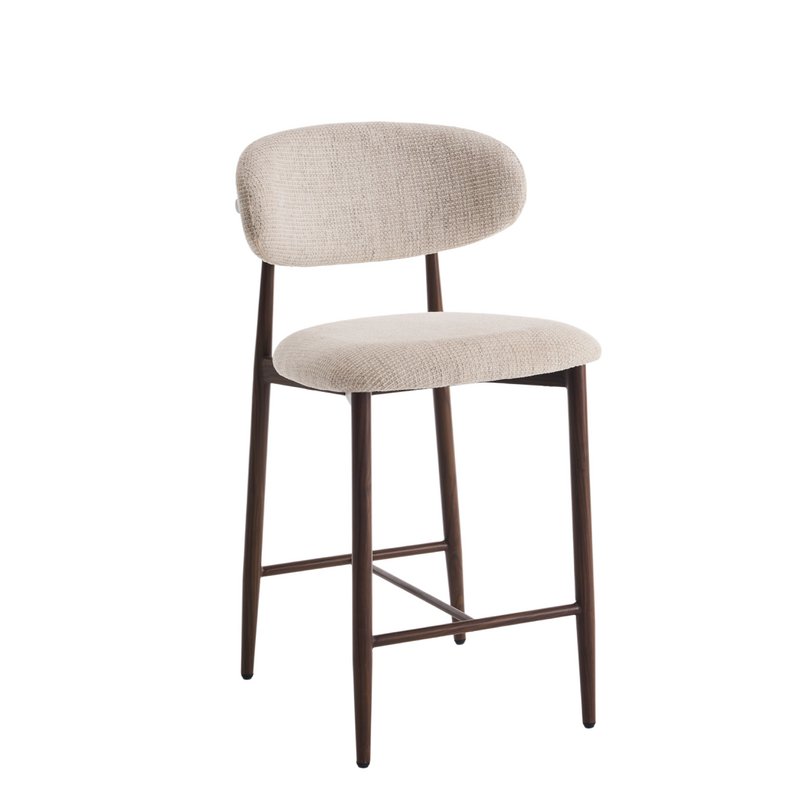 Bar chair Celia Beige Walnut Santi