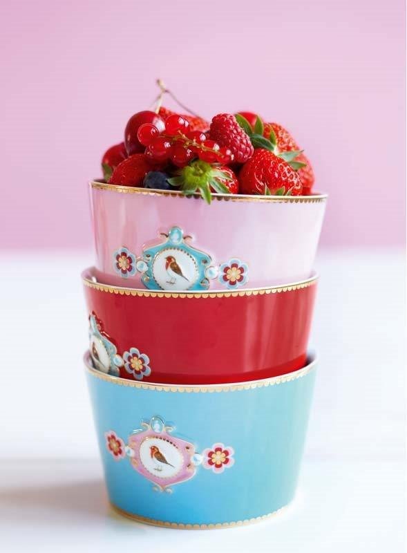 Plate Love Birds Red 17cm