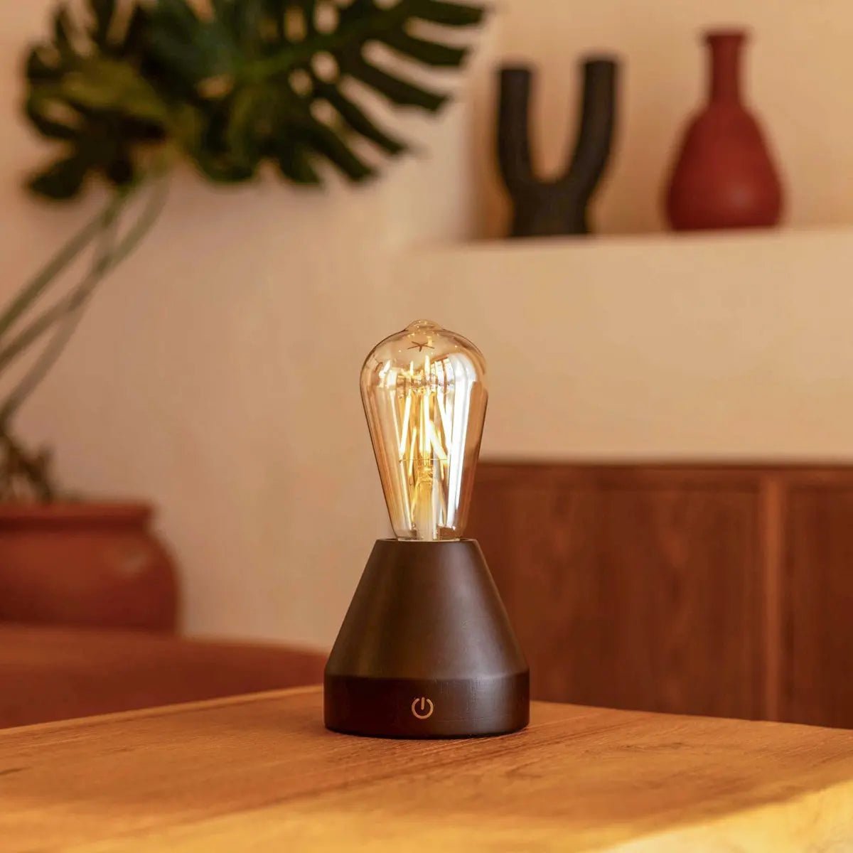 Lampada da tavolo ricaricabile Zavi Marrone Scuro