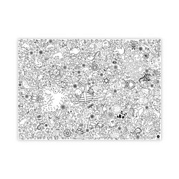 Color-in tablecloth motif Zoo & Nature