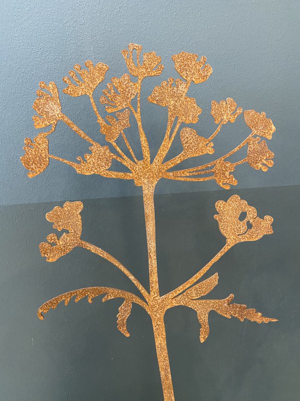 Caña y Hogweed acero corten 90 cm