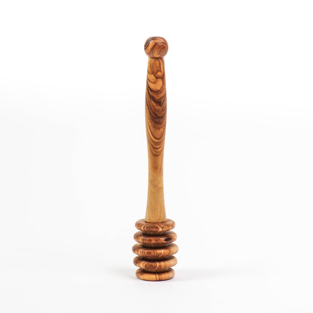 Ensemble pot à miel et cuillère à miel en bois d'olivier de fabrication naturelle