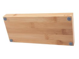 Boîte à stylos EYE STYLE bambou 245x109x25mm avec incrustation gris-noir