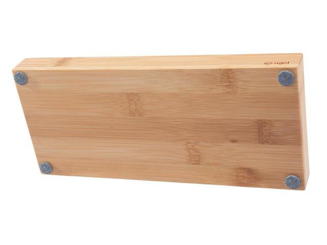 Boîte à stylos EYE STYLE bambou 245x109x25mm avec incrustation gris-noir