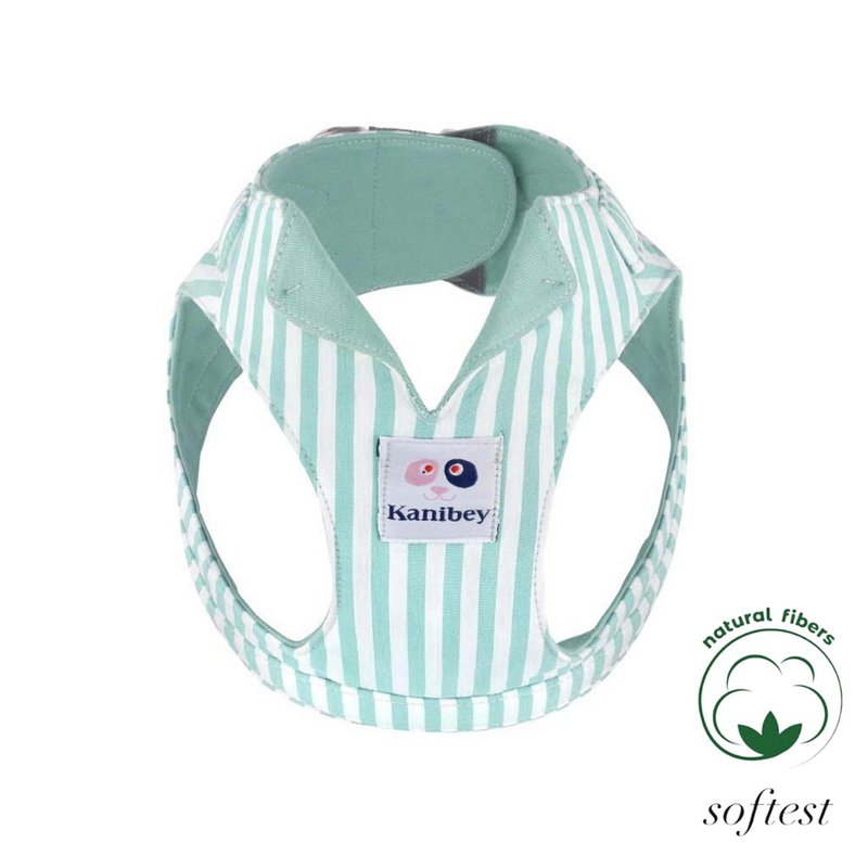 % 100 Bawełna Aqua Striped Collar Szelki