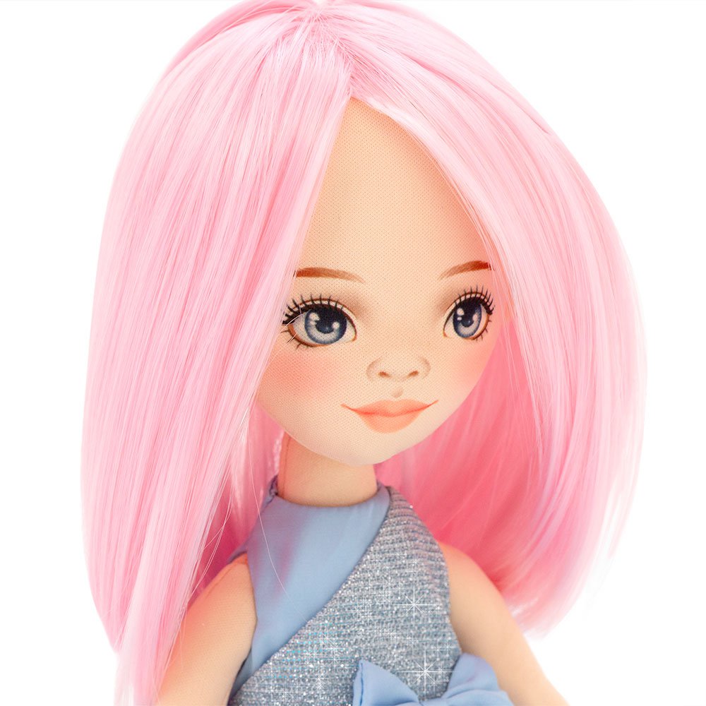 Soft toy, Sweet Sisters - Billie in a Blue Satin Dress + bonus accessories set (35cm)