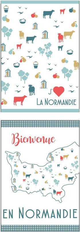 PRINTED TOWEL 70X50CM 100% COTTON 180G CAP NORMAND PRINTED