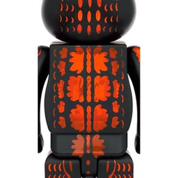 400% & 100% Bearbrick sæt - Melting Godzilla (Clear Orange)