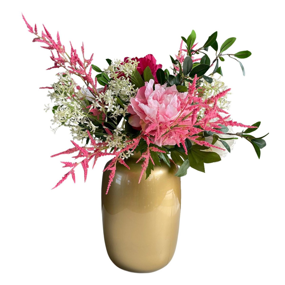 Flores artificiales - Ramo L - Rosa Brillante - 80cm