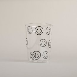 Trinkglas Smileys schwarz (VE = 6 Stk)
