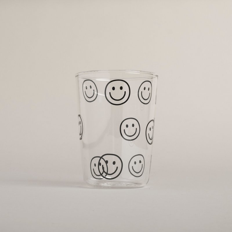Trinkglas Smileys schwarz (VE = 6 Stk)