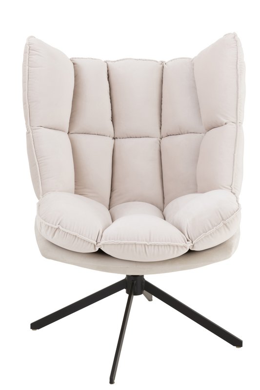 Sedia J-Line Relax Cushion On Frame - tessuto/metallo - beige