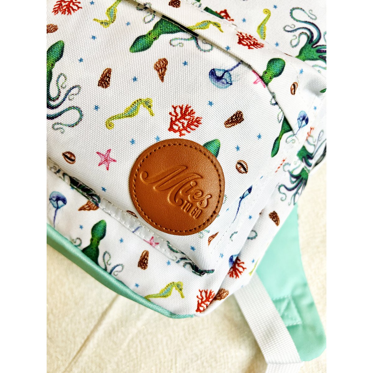 Kids backpack Octopus - Sustainable school bag made from recycled PET bottles - For toddlers and preschoolers - Multiple compartments - Unique design hand-painted by Mies