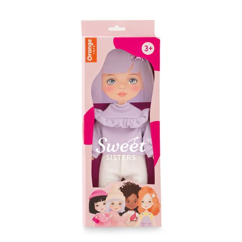 Soft toy, Sweet Sister - Clothing set: Purple Sweater (35cm)