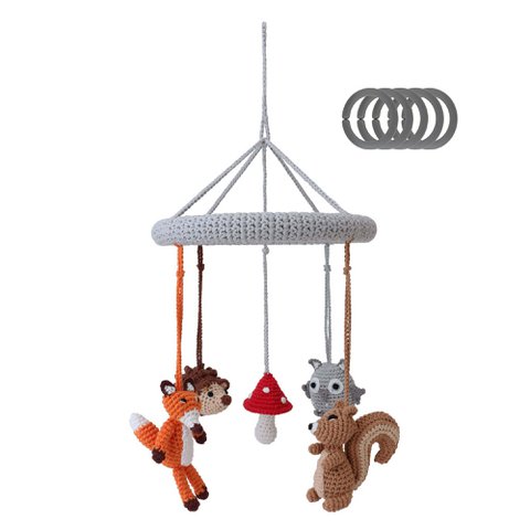 Gehaakte babymobiel FOREST DIEREN II (4-in-1)