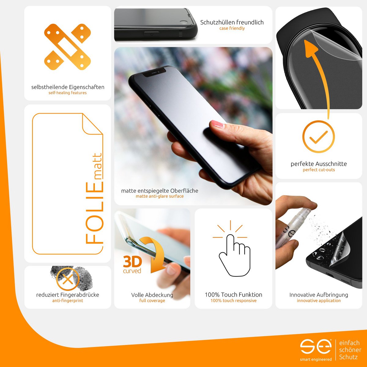 Película protectora 4x se® 3D (antirreflectante) Xiaomi Mi Band 5