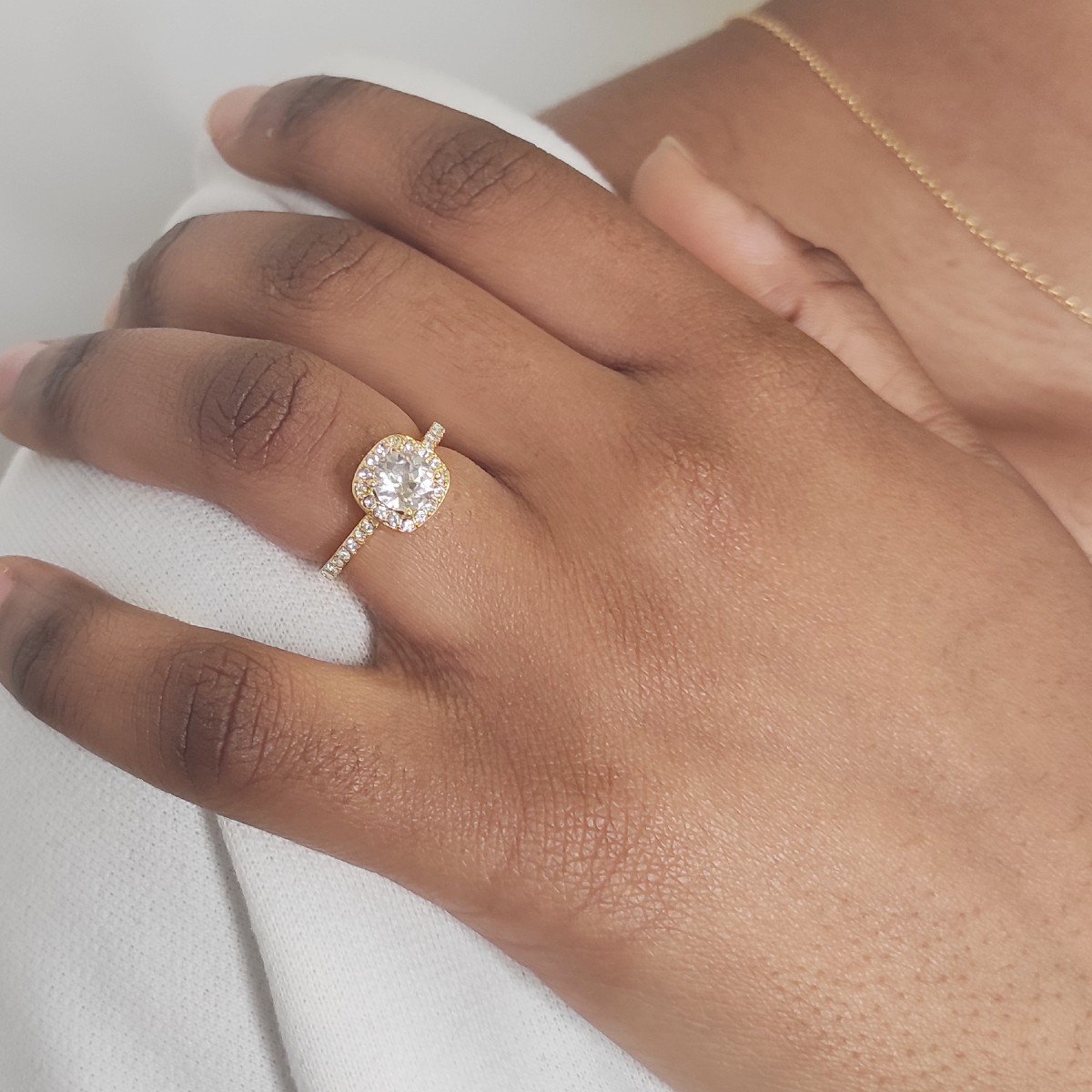 Cushy Ring - Gold and Crystal