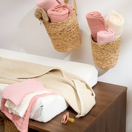 Hydrophilic cloths pre-washed Soft Rose/Rose/Natural 20x17cm - 3-Pack