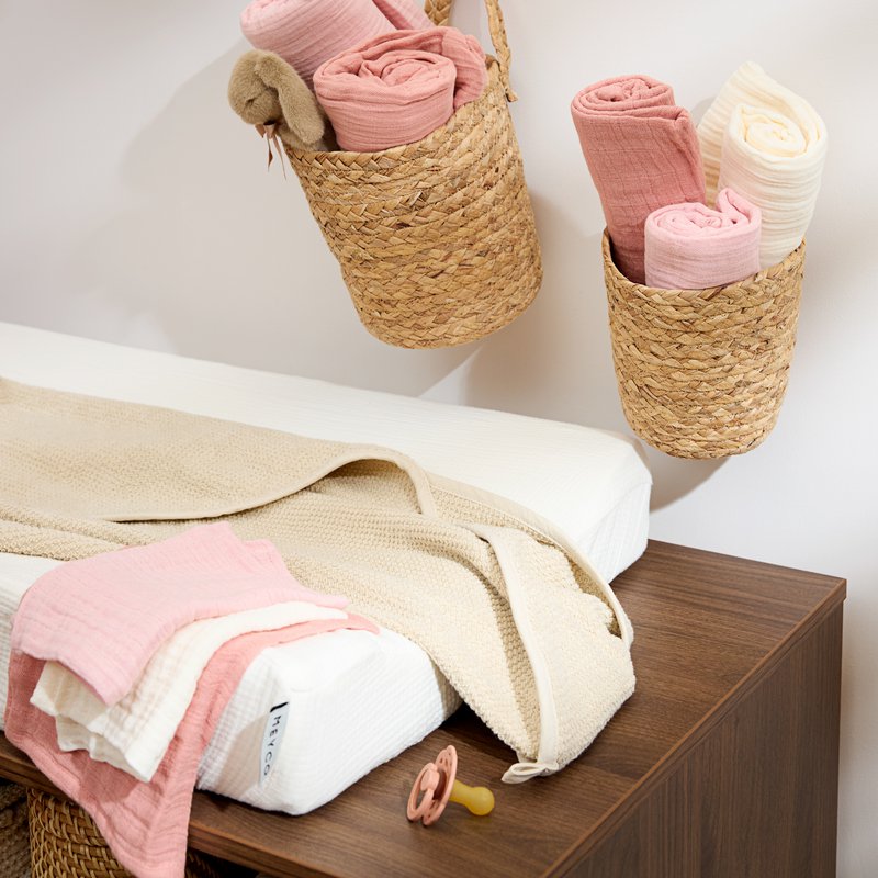 Hydrophilic cloths pre-washed Soft Rose/Rose/Natural 20x17cm - 3-Pack