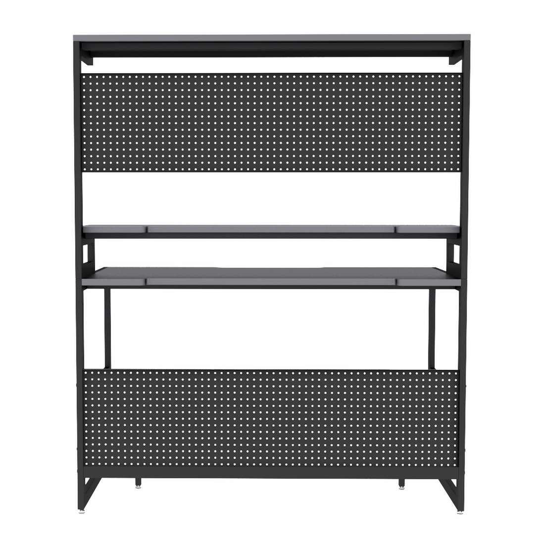Skrivebord med hylder og topramme