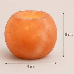 Świecznik z soli himalajskiej kryształowy kula 900g