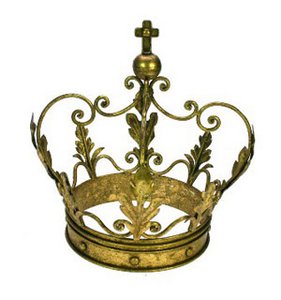 Gold-colored metal crown