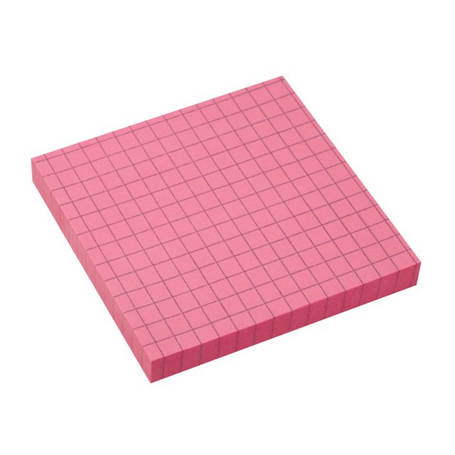 Info notes 75x75mm ruitjes fel roze 80 blad