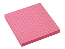 Info notes 75x75mm ruitjes fel roze 80 blad