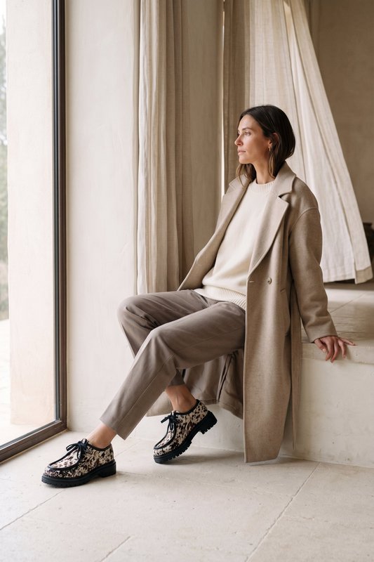 ODDA COW PRINT – Wallabee-Schuhe mit dicker Sohle