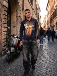 Polo Navy 180g Piqué Cotone Made in Italy | Horda