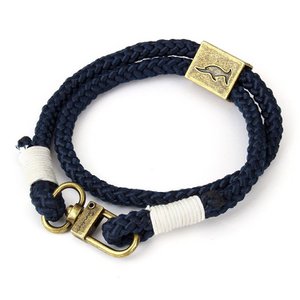 Herren-Seilarmband Blau/Weiß