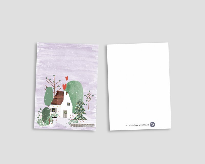 carte postale - série 'Noël' - 'joyeux Noël à la maison'