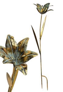 MILAGA Decorative metal flower 26x24x97cm for sticking in