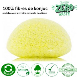 Zero waste konjac natural face in lemon