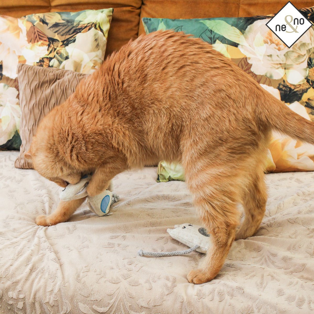 Ne & No® cat toys with valerian, 3 -series set play animals with 9 Baldian bag (1.5g each), refillable, can be reinstated