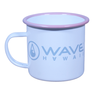 Enamel cup pink-gray, 350 ml