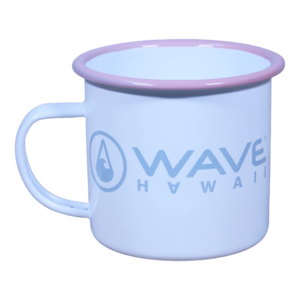 Enamel cup pink-gray, 350 ml