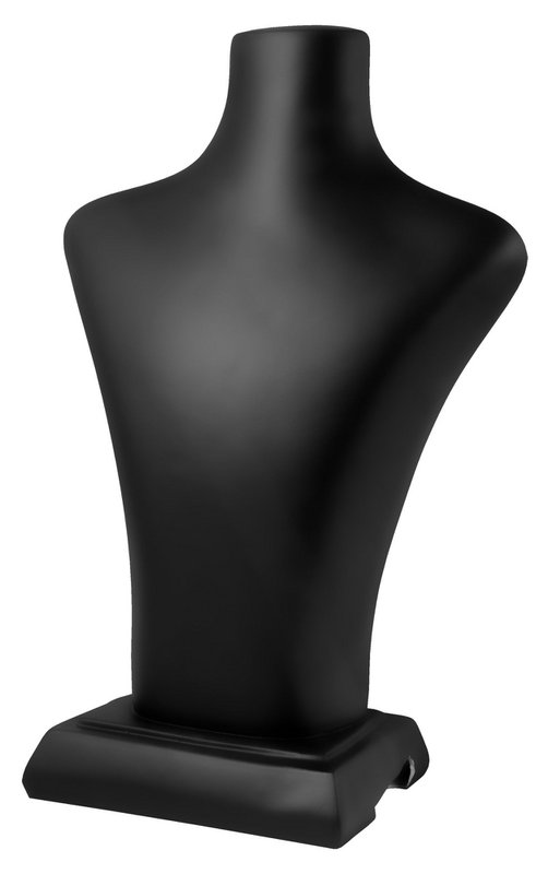 Bust, plastic, 27.5 cm x 18 cm x 10 cm, black
