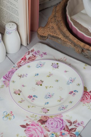 Porcelain dessert plate Flora 19 cm Isabelle Rose