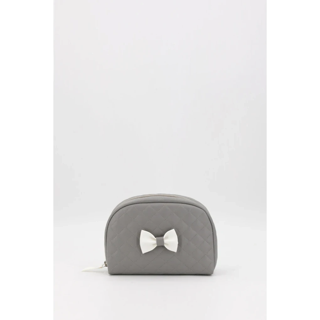 Trousse de toilette matelassée pour bébé avec nœud, rose