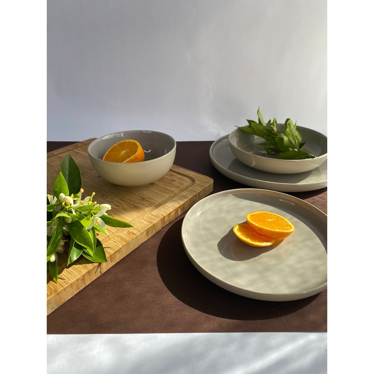 Elements Silver Sand Soup Plate
