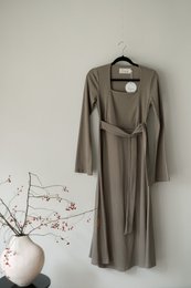 TISU maternity & nursing dress, Pale Taupe