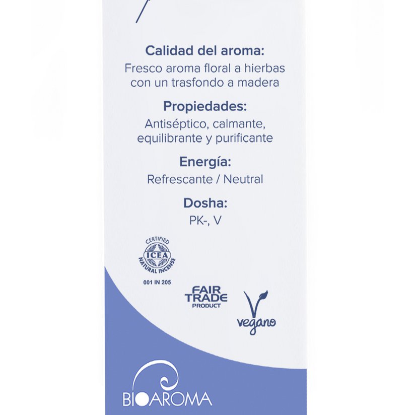 Certified organic BioAroma Lavender incense. Ayurveda. Fair Trade. Zero Waste. 12 rods.