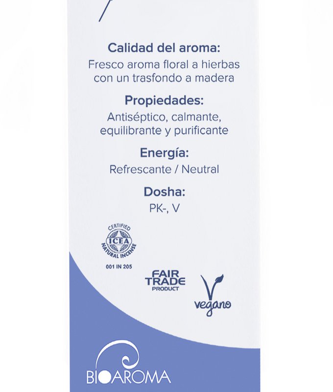 Certificeret økologisk BioAroma Lavendel røgelse. Ayurveda. Fair Trade. Nul spild. 12 stænger.
