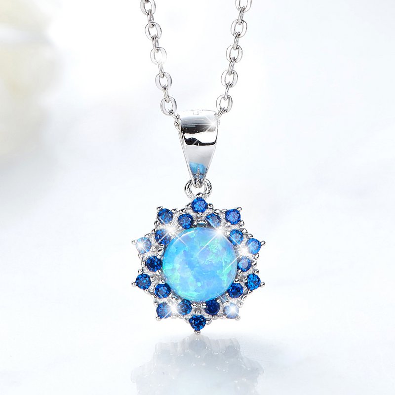 Blue star necklace