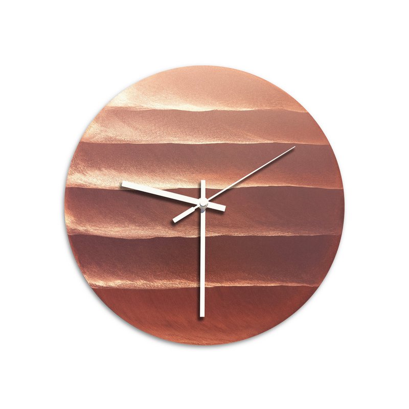 Wanduhr Kupfer geschliffen